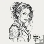 Tattoo sleeve design, manga style, cyberpunk… – tattoo sketch (№1751539642_0, 03.07.2025 10:47) — tattoovalue.net