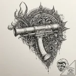 Tattoo design, heimdall blowing the gjallarho… – tattoo sketch (№1751540779_0, 03.07.2025 11:06) — tattoovalue.net