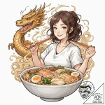 Tattoo sleeve design, ramen shop bliss, a gir… – tattoo sketch (№1751540860_0, 03.07.2025 11:07) — tattoovalue.net