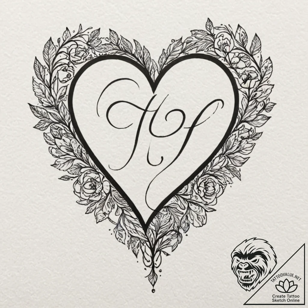 Tattoo design, handpoke style, the initials o... - tattoo sketch (№1751543034_0, 03.07.2025 11:43) — tattoovalue.net