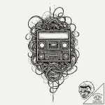 Tattoo design, abstract electronic warfare, a… – tattoo sketch (№1751543787_0, 03.07.2025 11:56) — tattoovalue.net