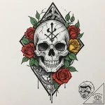 Tattoo sketch of runes emerging from cracked… – tattoo sketch (№1751545700_0, 03.07.2025 12:28) — tattoovalue.net