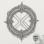 Tattoo sketch of viking’s shadow containing r… – tattoo sketch (№1751545864_0, 03.07.2025 12:31) — tattoovalue.net