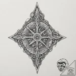 Tattoo sketch of viking chessboard where rune… – tattoo sketch (№1751546368_0, 03.07.2025 12:39) — tattoovalue.net