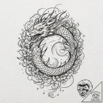 Tattoo design, handpoke style, a spiral that… – tattoo sketch (№1751546872_0, 03.07.2025 12:47) — tattoovalue.net
