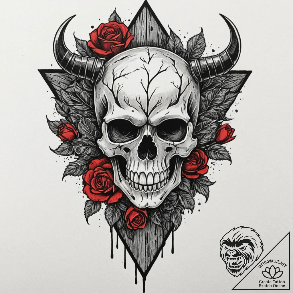Tattoo design, mjolnir made of petrified wood... - tattoo sketch (№1751547288_0, 03.07.2025 12:54) — tattoovalue.net