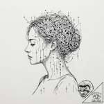 Tattoo design, a human silhouette dissolving… – tattoo sketch (№1751547705_0, 03.07.2025 13:01) — tattoovalue.net