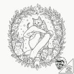 Tattoo sleeve design, cat cafe paradise, a gi… – tattoo sketch (№1751548201_0, 03.07.2025 13:10) — tattoovalue.net