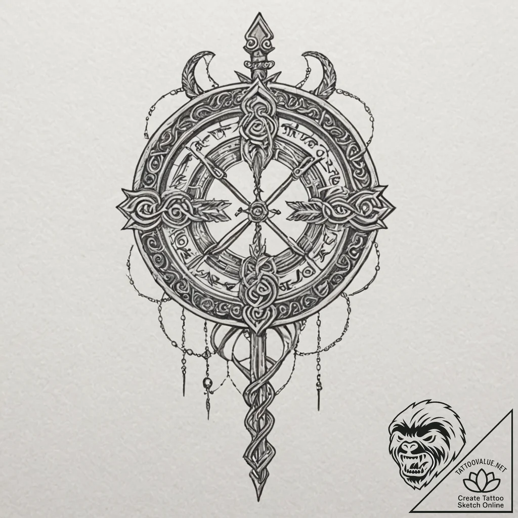 Category 3: runes, symbols & artifacts (vegvi... - tattoo sketch (№1751548615_0, 03.07.2025 13:16) — tattoovalue.net