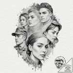 Tattoo design, a soldier’s face, half in shad… – tattoo sketch (№1751549473_0, 03.07.2025 13:31) — tattoovalue.net