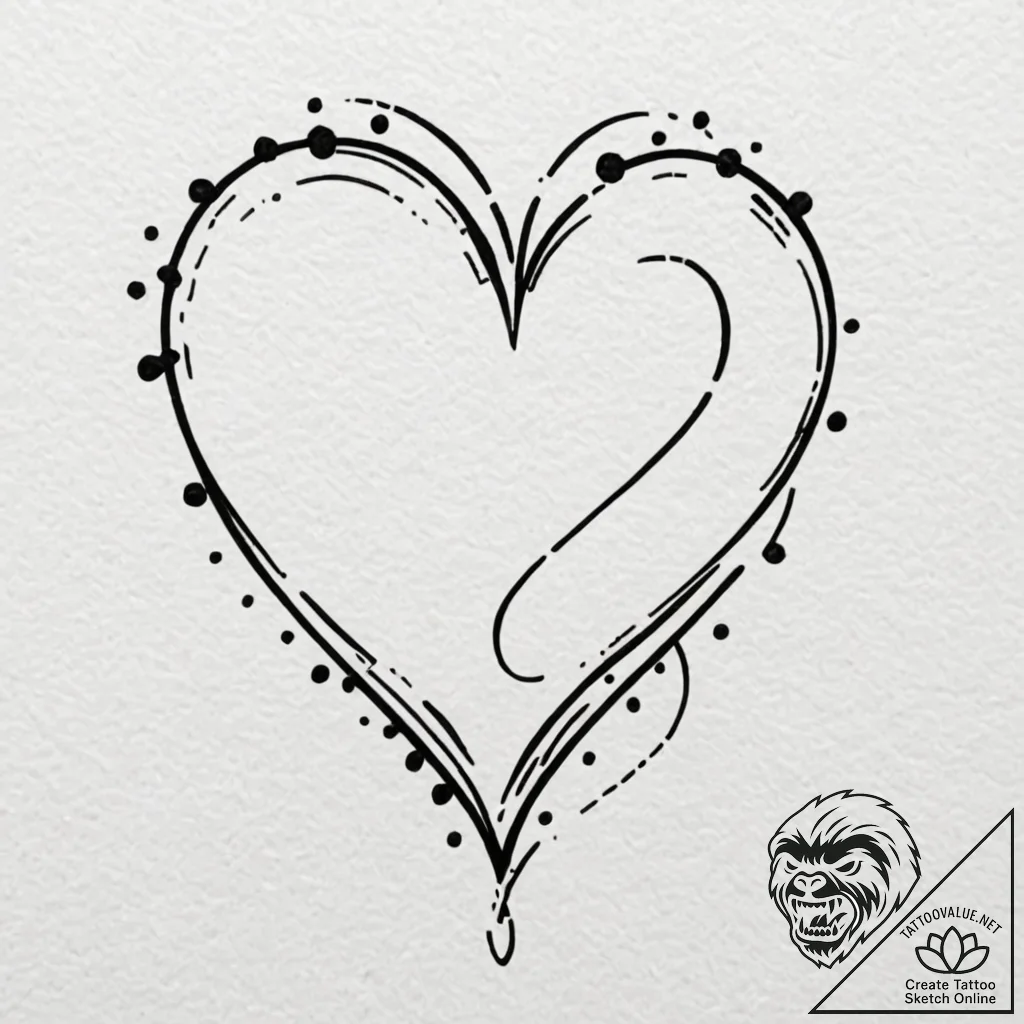 Tattoo design, handpoke style, a connect-the-... - tattoo sketch (№1751550561_0, 03.07.2025 13:49) — tattoovalue.net