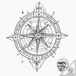 Tattoo design, vegvisir compass as a star map… – tattoo sketch (№1751551031_0, 03.07.2025 13:57) — tattoovalue.net