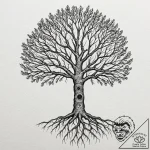 Tattoo design, roots of a tree morphing into… – tattoo sketch (№1751551362_0, 03.07.2025 14:02) — tattoovalue.net