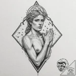 Tattoo design, tyr’s face, stoic and calm, wi… – tattoo sketch (№1751551833_0, 03.07.2025 14:10) — tattoovalue.net