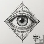 Tattoo design, a human eye, the pupil is the… – tattoo sketch (№1751552252_0, 03.07.2025 14:17) — tattoovalue.net