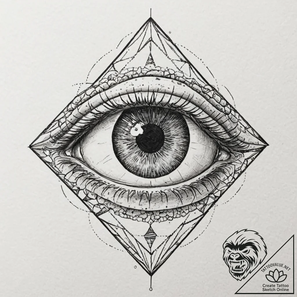 Tattoo design, a human eye, the pupil is the... - tattoo sketch (№1751552252_0, 03.07.2025 14:17) — tattoovalue.net