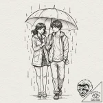 Tattoo sleeve design, rainy season romance, a… – tattoo sketch (№1751552338_0, 03.07.2025 14:18) — tattoovalue.net