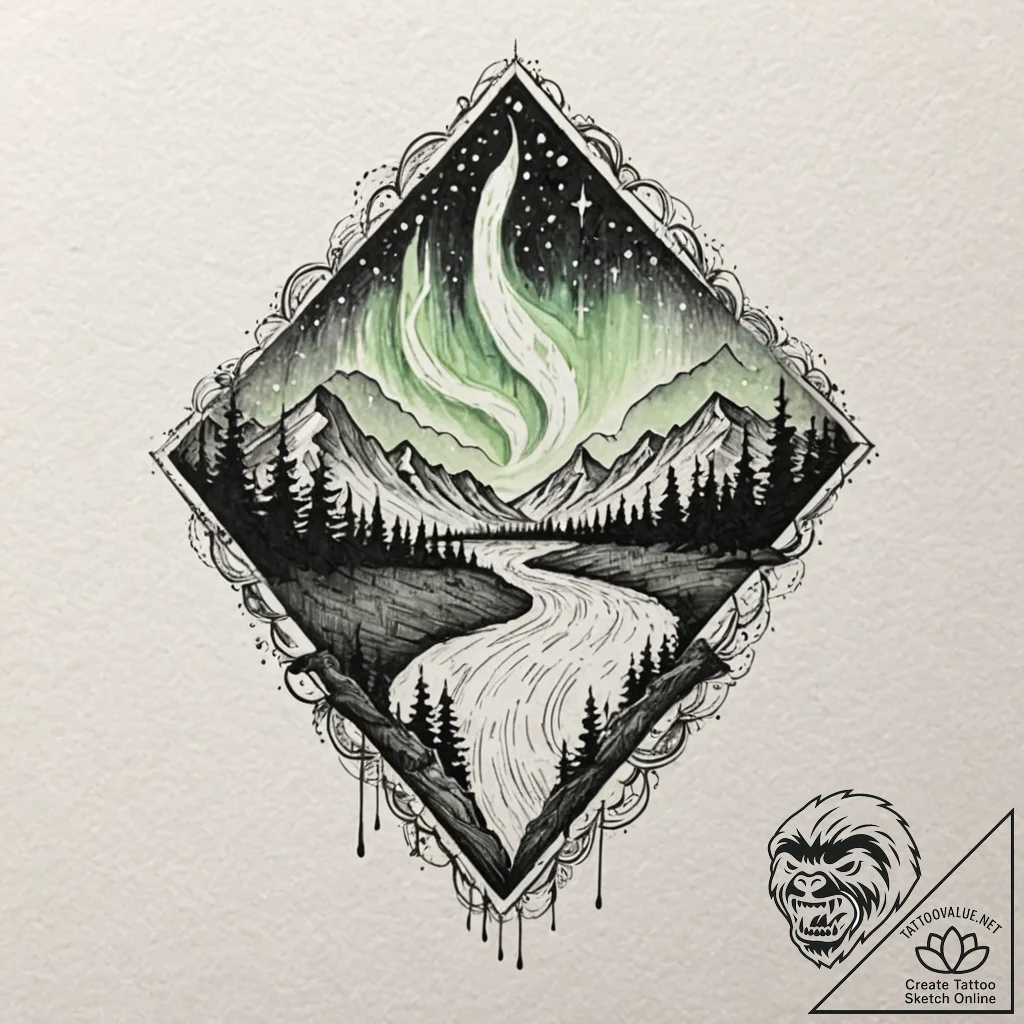 Tattoo design, an abstract representation of... - tattoo sketch (№1751553185_0, 03.07.2025 14:33) — tattoovalue.net
