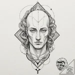 Tattoo sketch — a man with no face, only laye… – tattoo sketch (№1751553689_0, 03.07.2025 14:41) — tattoovalue.net