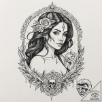 Tattoo design, a tarot card, “the star”, reim… – tattoo sketch (№1751554027_0, 03.07.2025 14:47) — tattoovalue.net