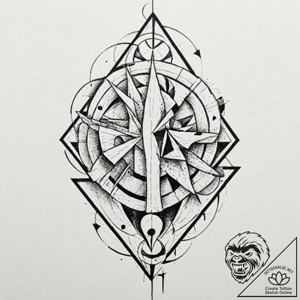 Tattoo design, abstract scene of ragnarok, us... - tattoo sketch (№1751555718_0, 03.07.2025 15:15) — tattoovalue.net