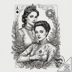 Tattoo design, a deck of cards, but the king,… – tattoo sketch (№1751556054_0, 03.07.2025 15:20) — tattoovalue.net