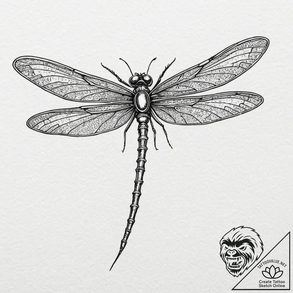 Tattoo design, a reconnaissance drone stylize... - tattoo sketch (№1751556893_0, 03.07.2025 15:34) — tattoovalue.net