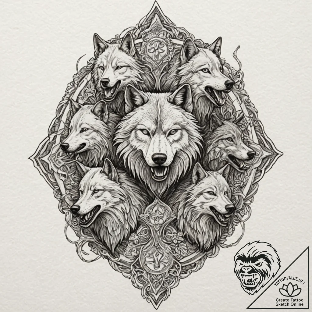 Tattoo sketch of a berserker dissolving into... - tattoo sketch (№1751557482_0, 03.07.2025 15:44) — tattoovalue.net