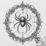 Tattoo design, helm of awe as the center of a… – tattoo sketch (№1751559690_0, 03.07.2025 16:21) — tattoovalue.net