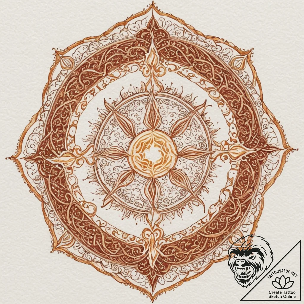 Tattoo design, a diagram of the four classica... - tattoo sketch (№1751559950_0, 03.07.2025 16:25) — tattoovalue.net