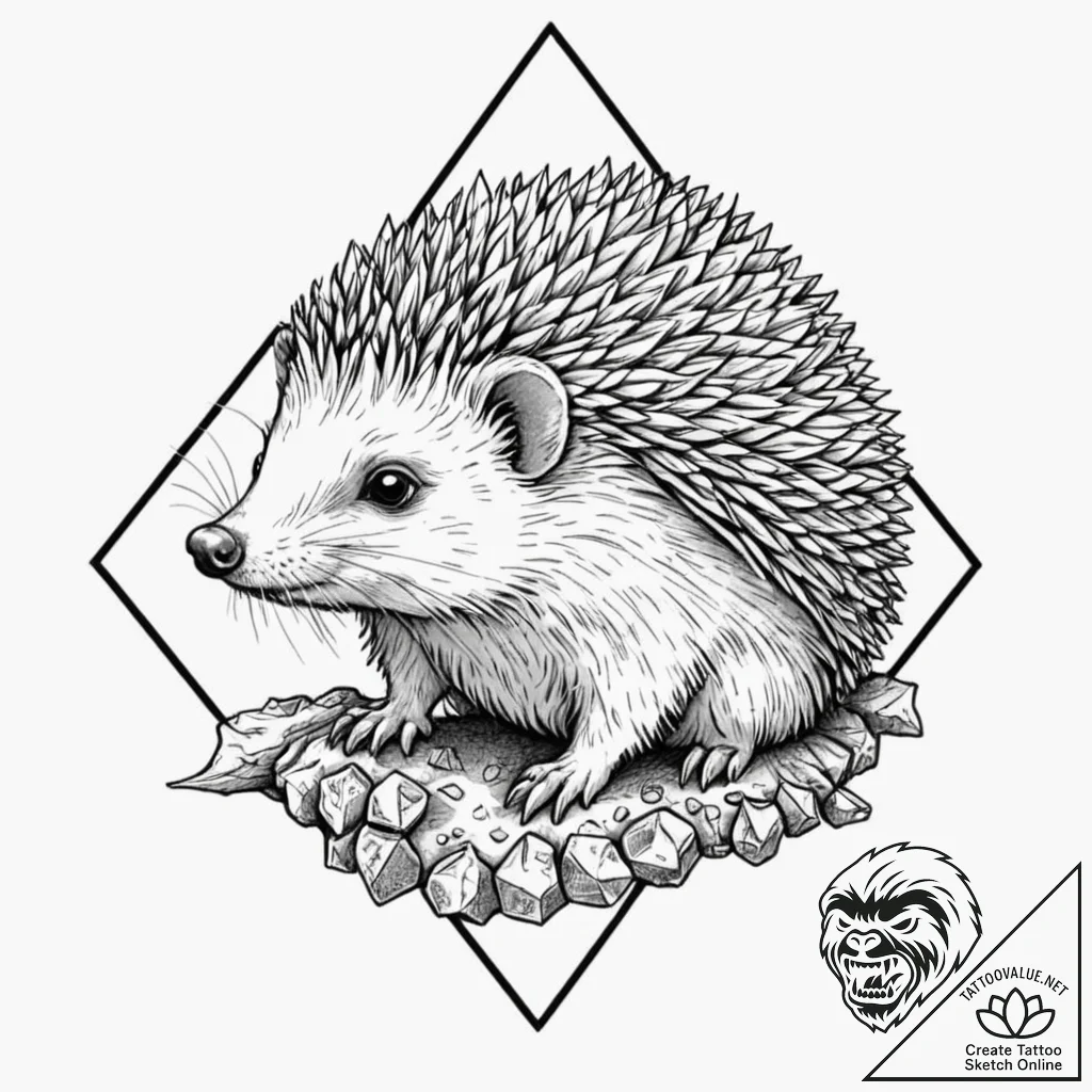 Tattoo design, an anti-tank hedgehog obstacle... - tattoo sketch (№1751560296_0, 03.07.2025 16:31) — tattoovalue.net