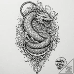 Tattoo sketch — a noose made of braided rune-… – tattoo sketch (№1751562410_0, 03.07.2025 17:06) — tattoovalue.net