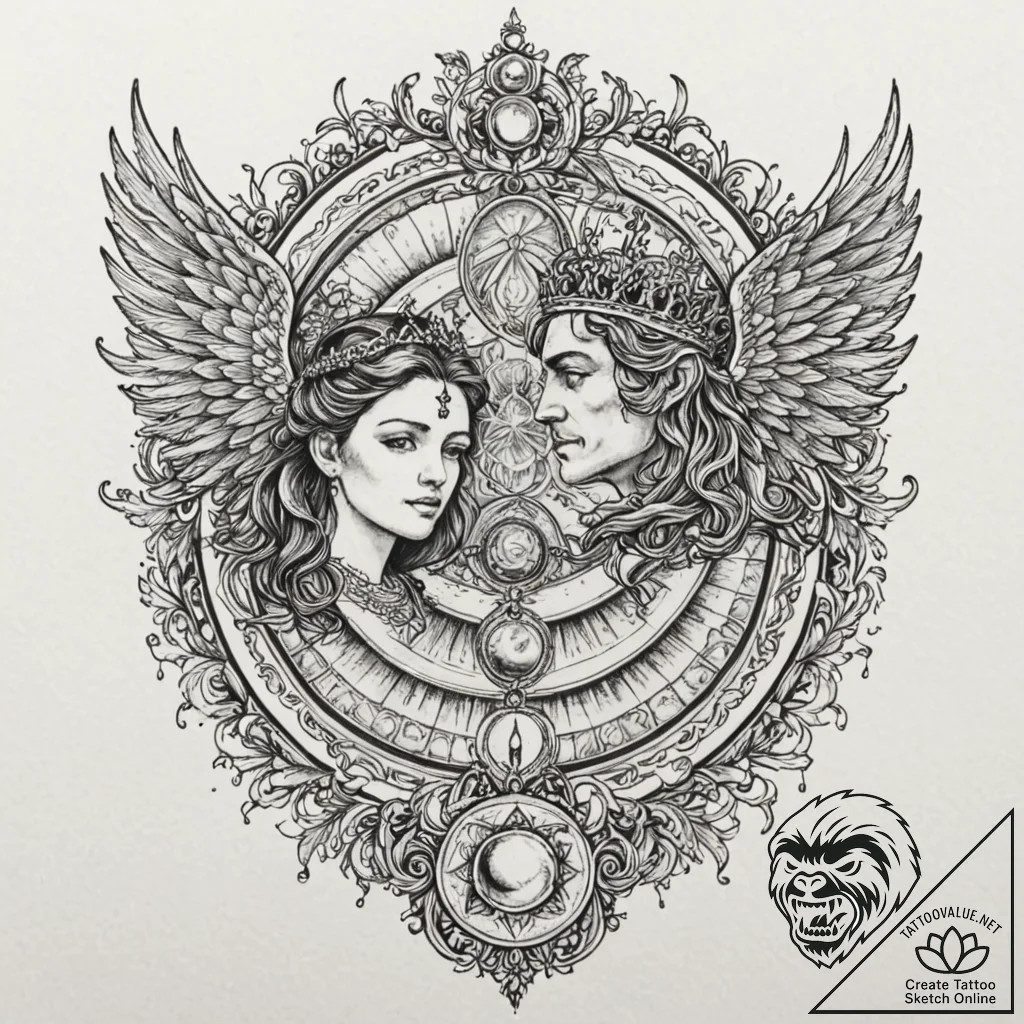 Tattoo design, azoth of the philosophers, the... - tattoo sketch (№1751563096_0, 03.07.2025 17:18) — tattoovalue.net