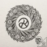Tattoo design, runes arranged in a spiral, li… – tattoo sketch (№1751563617_0, 03.07.2025 17:26) — tattoovalue.net