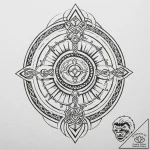 Tattoo design, a viking-themed mandala, with… – tattoo sketch (№1751563703_0, 03.07.2025 17:28) — tattoovalue.net
