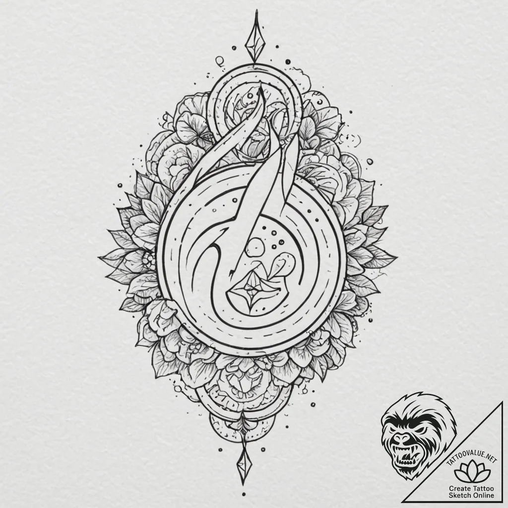 категория 4: исекай, магия и альтернативные м... - tattoo sketch (№1751565073_0, 03.07.2025 17:51) — tattoovalue.net