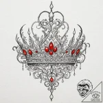 Tattoo design, handpoke style, a simple crown… – tattoo sketch (№1751565543_0, 03.07.2025 17:59) — tattoovalue.net