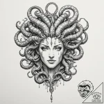 Tattoo design, an ew jammer stylized as a myt… – tattoo sketch (№1751565798_0, 03.07.2025 18:03) — tattoovalue.net