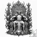 Tattoo sleeve design, demon lord’s throne roo… – tattoo sketch (№1751565972_0, 03.07.2025 18:06) — tattoovalue.net