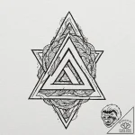 Tattoo design, the valknut symbol, each of th… – tattoo sketch (№1751567868_0, 03.07.2025 18:37) — tattoovalue.net