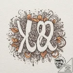 Tattoo design, handpoke style, a “xoxo” in a… – tattoo sketch (№1751568389_0, 03.07.2025 18:46) — tattoovalue.net