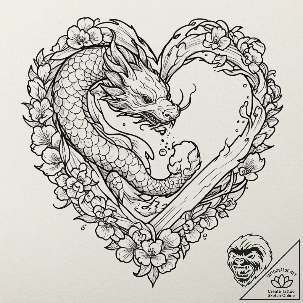Tattoo design, handpoke style, a heart, but i... - tattoo sketch (№1751568560_0, 03.07.2025 18:49) — tattoovalue.net