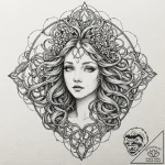 Tattoo design, yggdrasil in the style of an a… – tattoo sketch (№1751572071_0, 03.07.2025 19:47) — tattoovalue.net