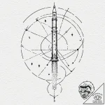 Tattoo design, a ballistic missile chart, sty… – tattoo sketch (№1751573655_0, 03.07.2025 20:14) — tattoovalue.net