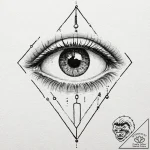 Tattoo design, a human eye, the pupil is the… – tattoo sketch (№1751573740_0, 03.07.2025 20:15) — tattoovalue.net