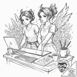 Tattoo sleeve design, artist’s struggle, an a… – tattoo sketch (№1751575025_0, 03.07.2025 20:37) — tattoovalue.net