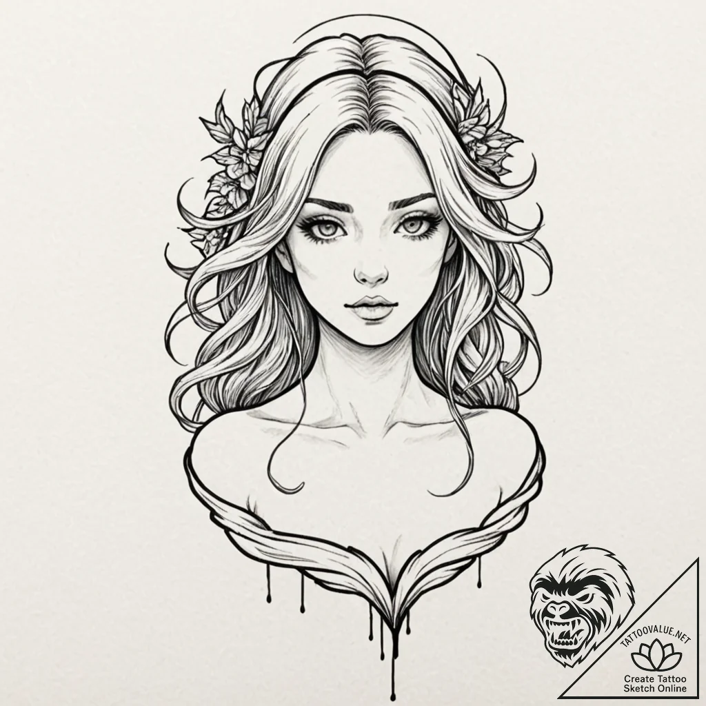 Category 2: dark fantasy & sensual hentai aes... - tattoo sketch (№1751575455_0, 03.07.2025 20:44) — tattoovalue.net