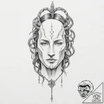 Tattoo sketch — a man with no face, only laye… – tattoo sketch (№1751575541_0, 03.07.2025 20:45) — tattoovalue.net