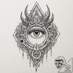 Tattoo sketch of odin with one mechanical eye… – tattoo sketch (№1751576316_0, 03.07.2025 20:58) — tattoovalue.net