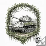 Tattoo design, the destroyed, skeletal remain… – tattoo sketch (№1751577169_0, 03.07.2025 21:12) — tattoovalue.net